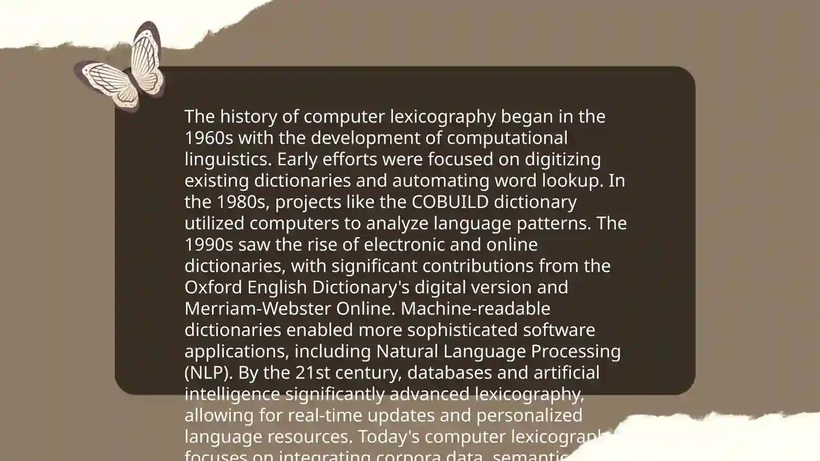 Computer Lexicography Information 3