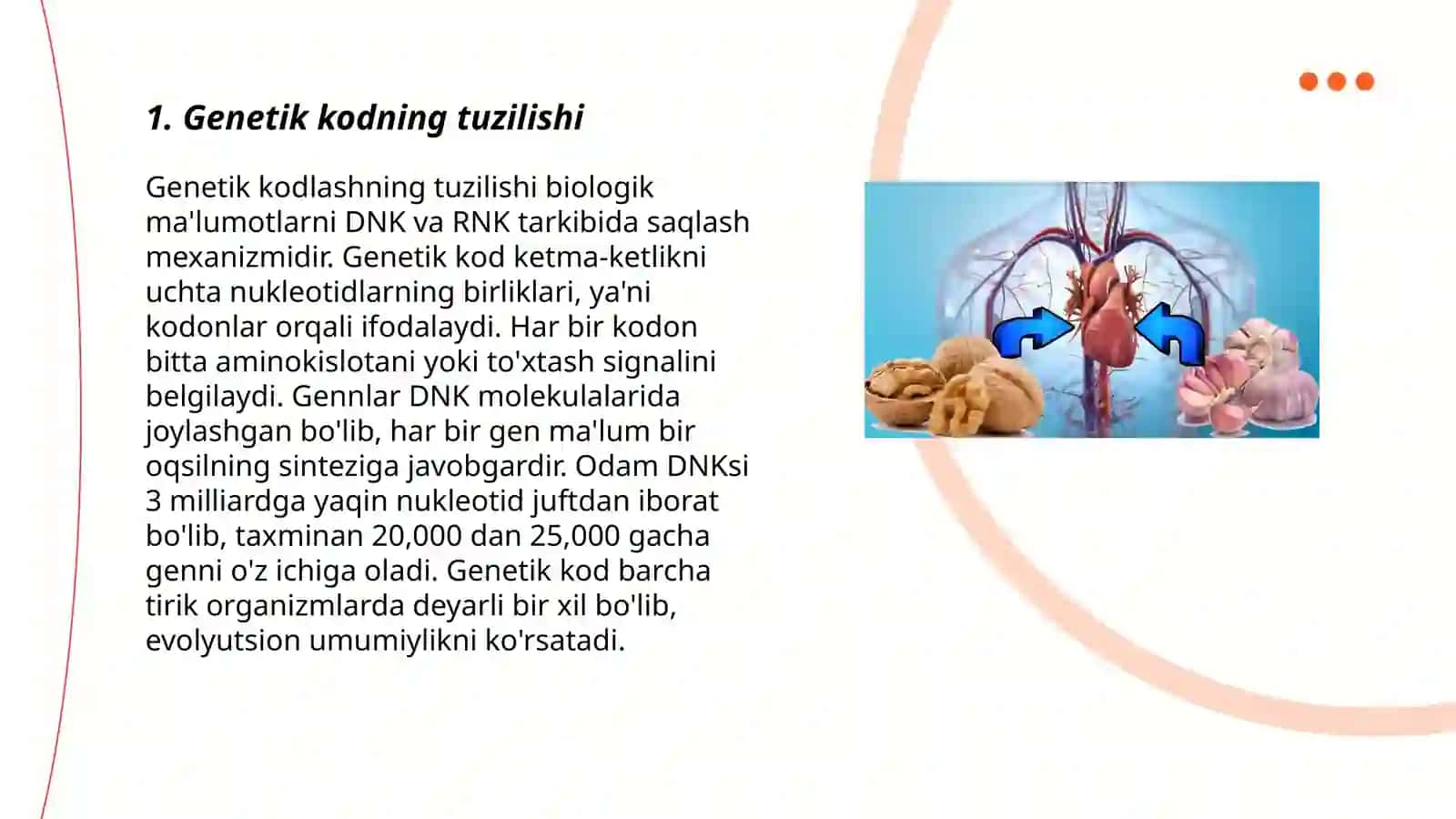 Genetik kod va uning xossalari.Mutatsiya va uning turlari.Malekuylar kasaliklar 3