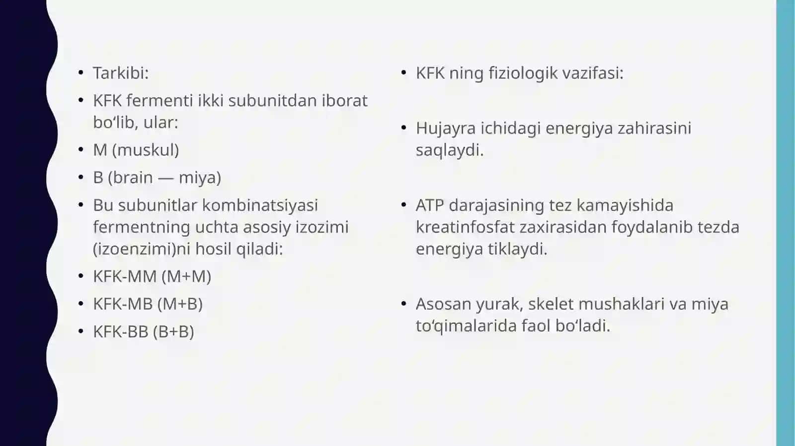 Kreatinfosfokinazaning izoshakllari va ularni aniqlashning klinik ahamiyati 3
