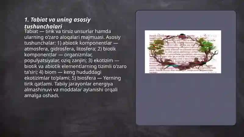 Tabiat haqida asosiy tushunchalar va tabiat komponentlari 3