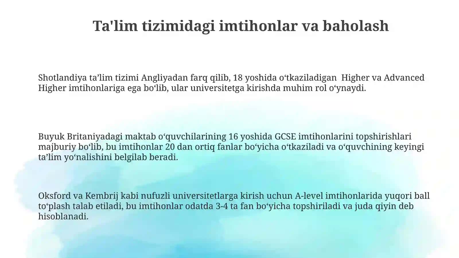 Buyuk Britaniya Ta'lim Tizimining O'ziga Xos Xususiyatlari 3