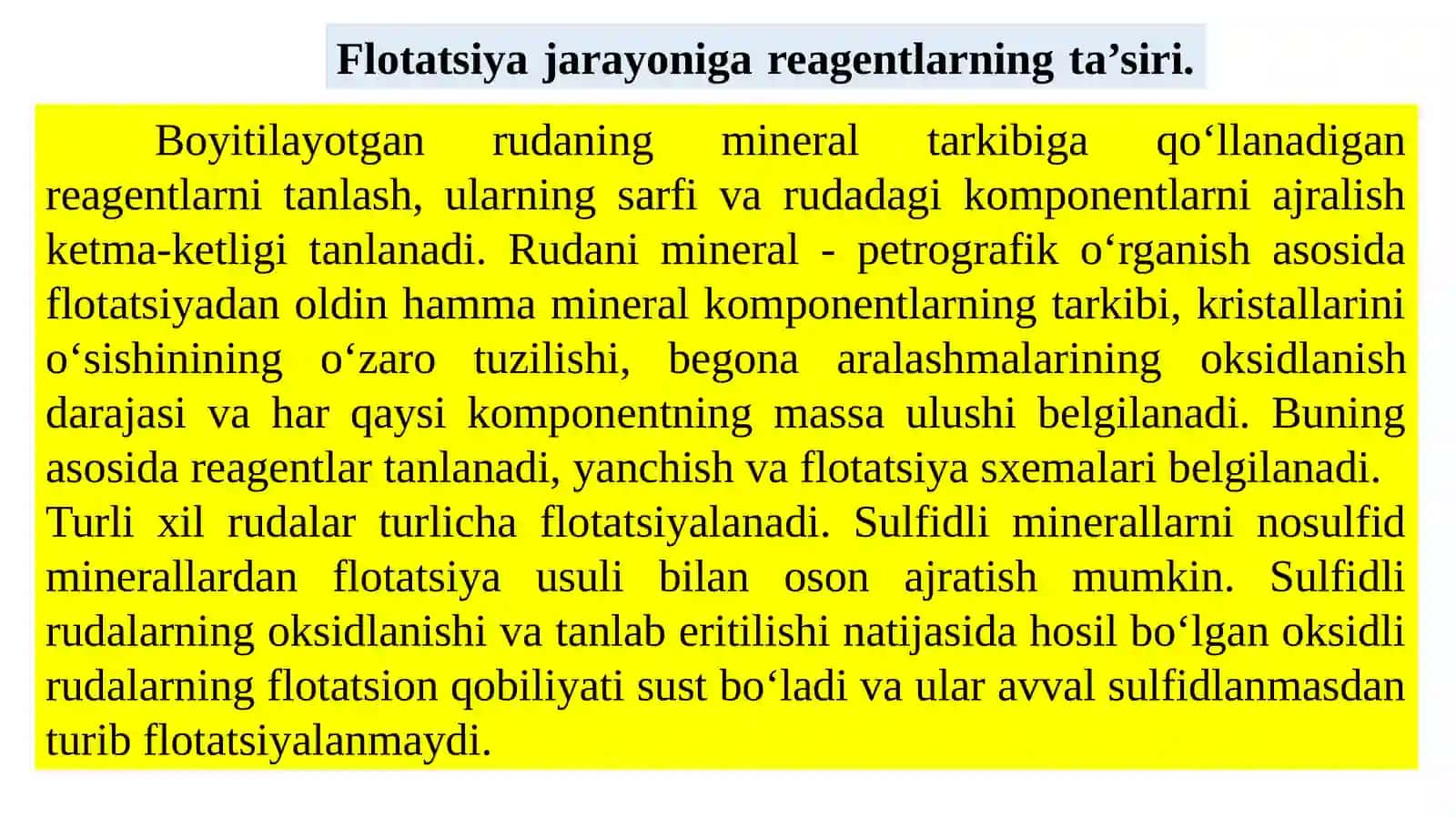 Flotatsiya jarayoniga ta’sir etuvchi omillar 3
