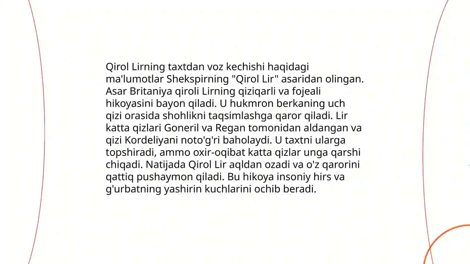Uilyam Shekspirning Qirol Lir tragediya 3