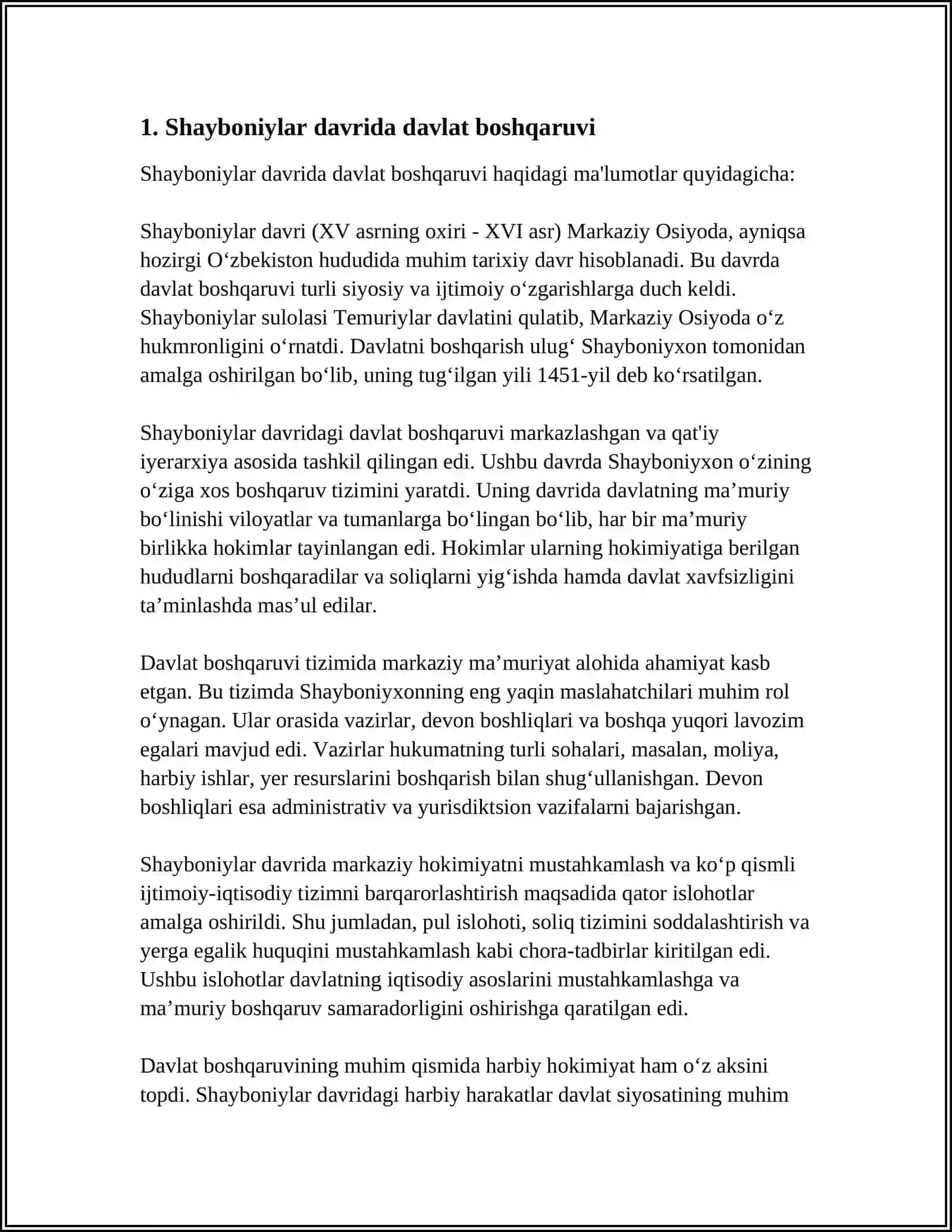 MOVAROUNNAHR SHAYBONIYLAR VA ASHTARXONIYLAR HUKMRONLIGI DAVRIDA. SHAYBONIYLAR VA ASHTARXONIYLAR DAVRIDA MADANIY HAYOT 3