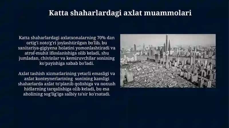 Yirik shaharlardagi muammolar va ularning yechimlari 3