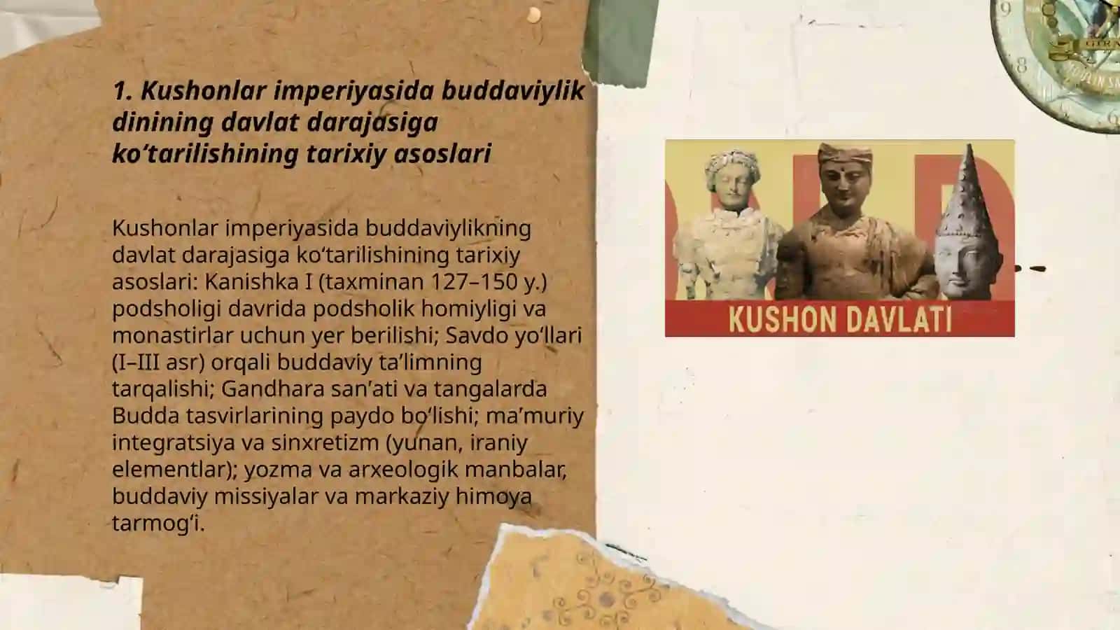 Kushonlar imperiyasida buddaviylik dinining davlat dini darajasiga ko’tarilishi 3