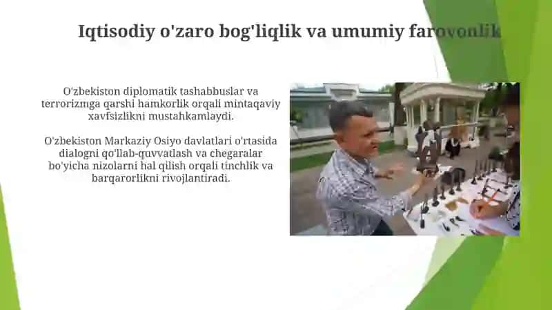 Oʻzbekistonning Markaziy Osiyoda tinchlik va barqarorlikni taʼminlashdagi oʻrni 3
