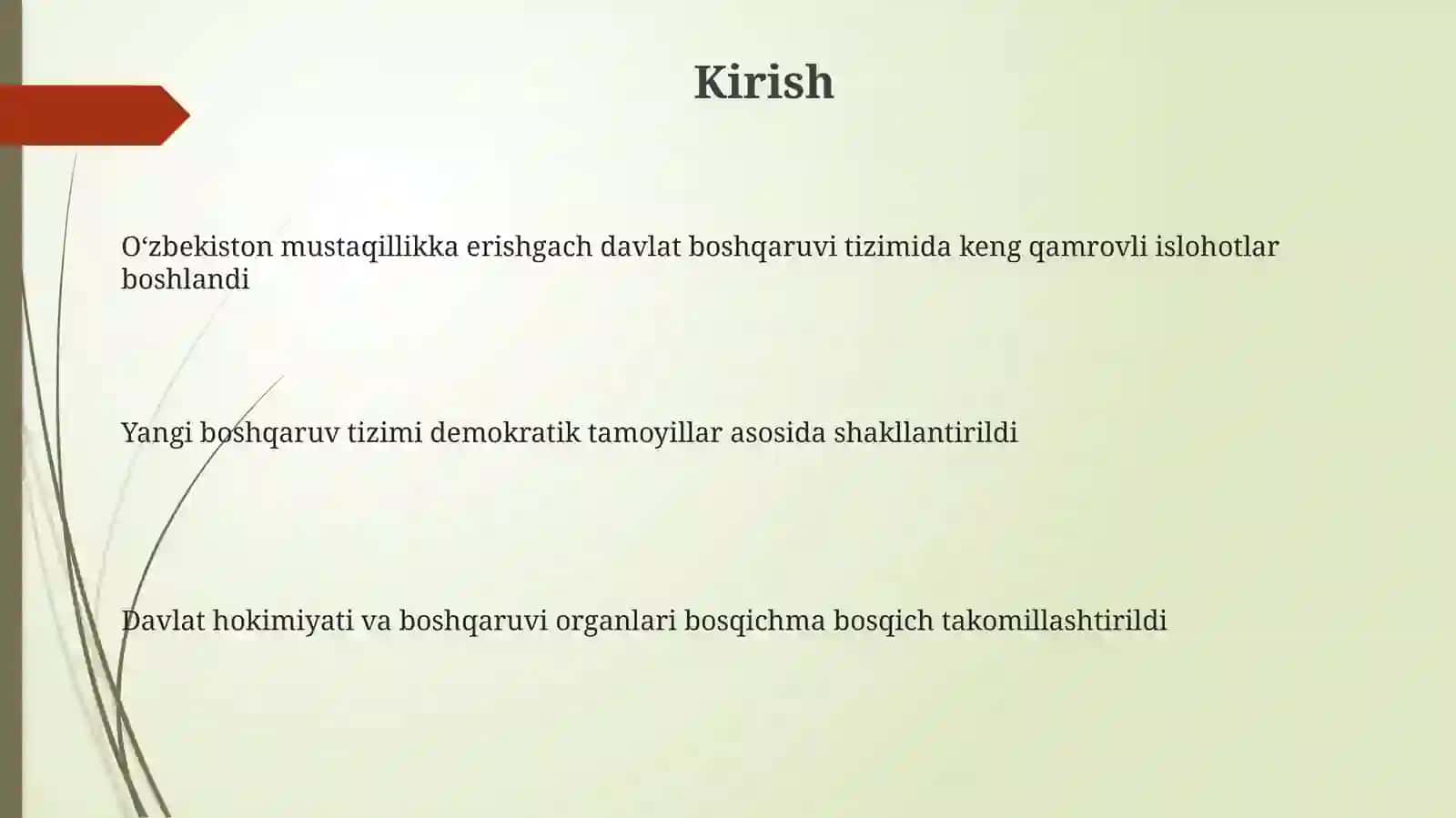 Mustaqillik yillarida davlat boshqaruv tizimida amalga oshirilgan islohotlar 3