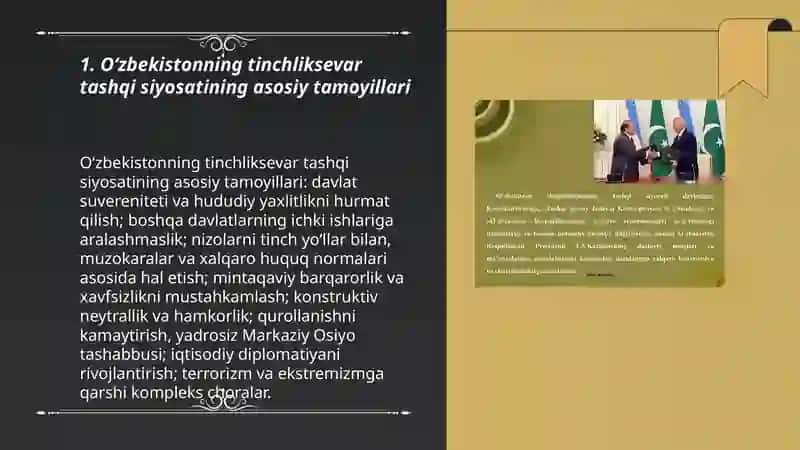 Oʻzbekistonning tinchlik sevar siyosati 3