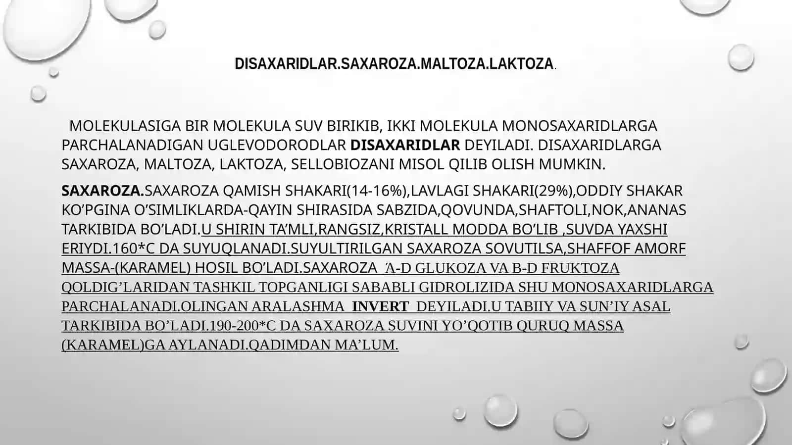 Toshkent Tibbiyot Akademiyasining 1-bosqich talabasi Muzaffarov Asliddining Tibbiy kimyo fanidan tayyorlagan taqdimnomasi 3