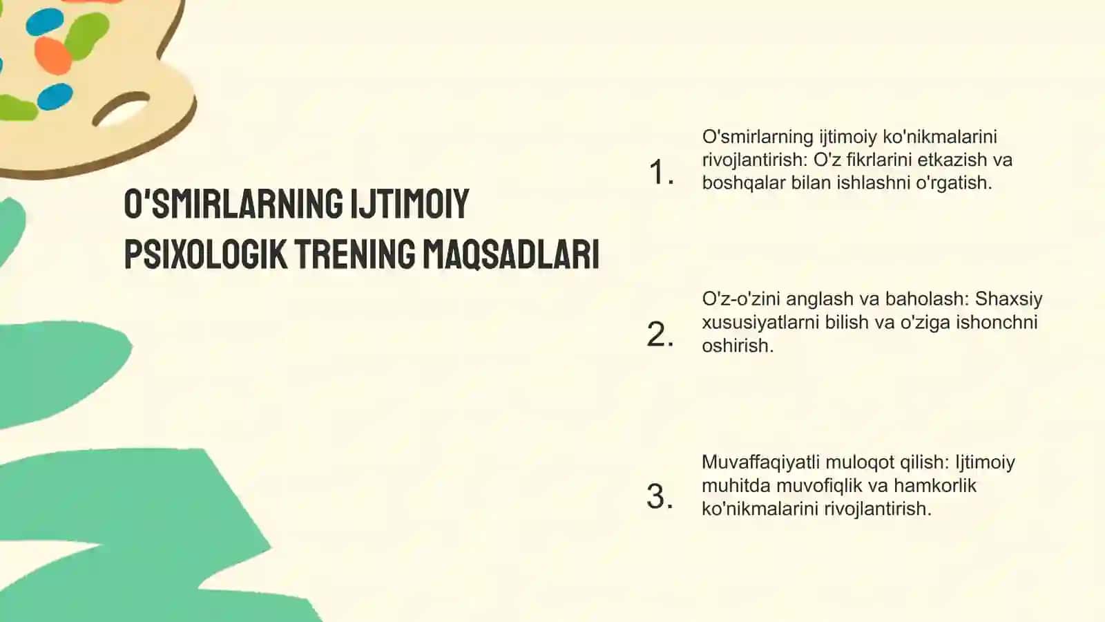 O'smir shaxsining ijtimoiy jihatdan shakllanishida ijtimoiy psixologik trening ususli 3