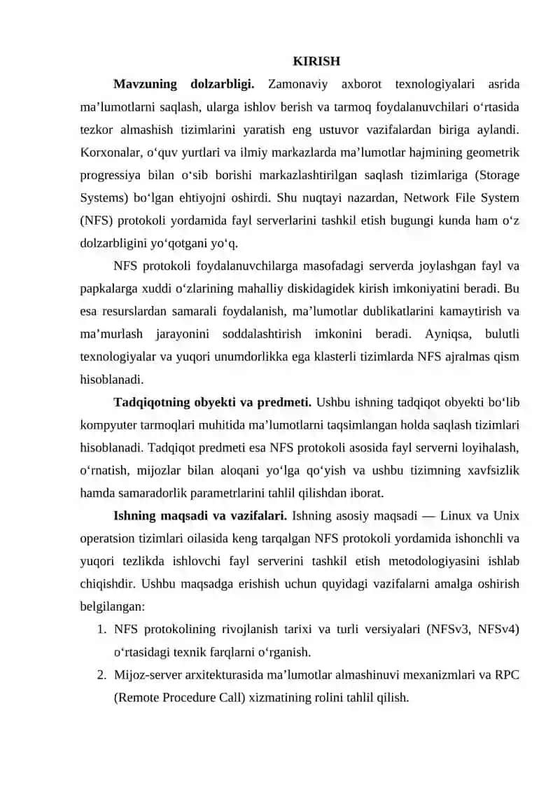 NFS (Network File System) orqali fayl server tashkil etish 3