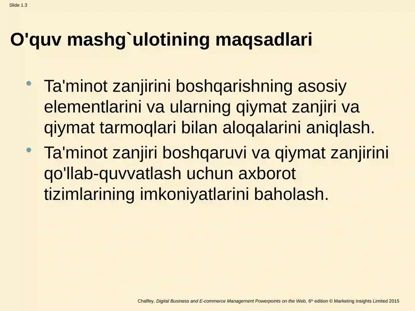 Ta'minot zanjiri boshqaruvi 3
