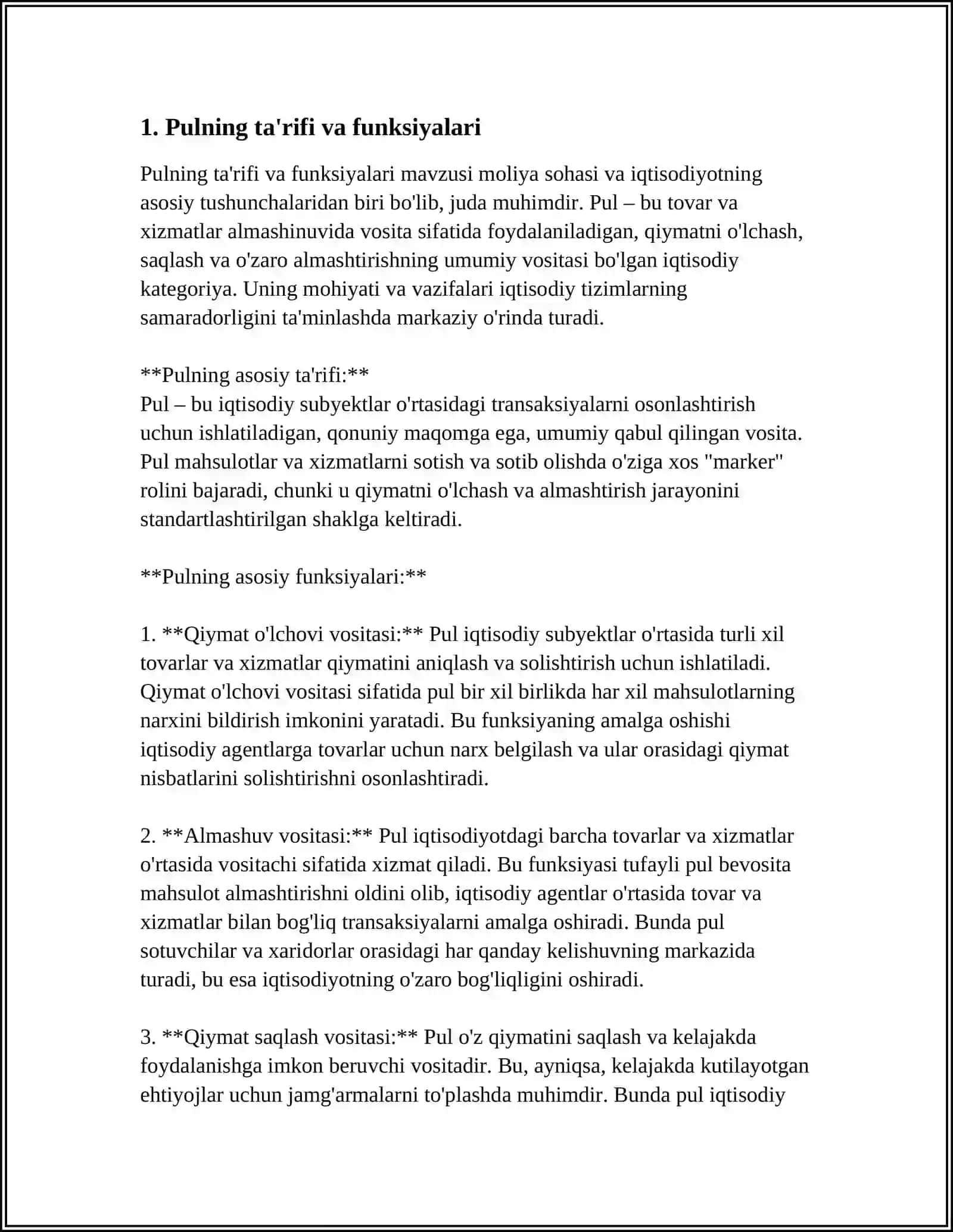 PUL MASSASI VA UNING ASOSIY AGREGANTLARI 3