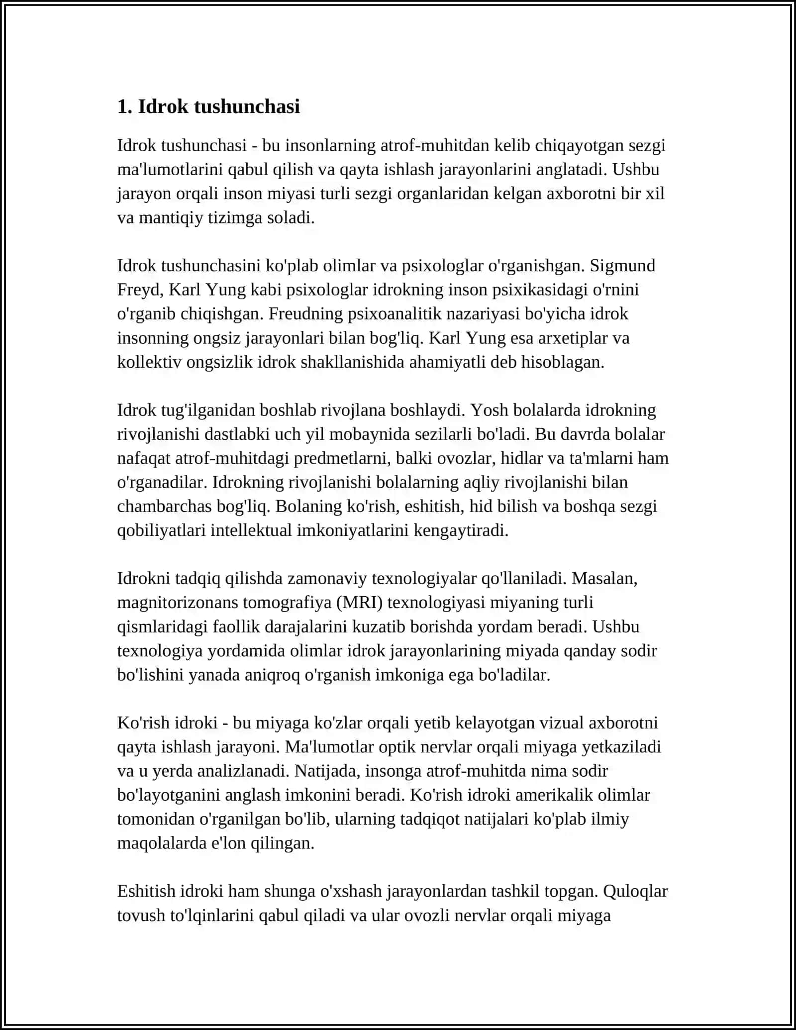 IDROK HAQIDA TUSHUNCHA VA UNING XUSUSIYATLARI 3