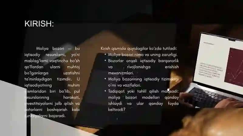 MOLIYA BOZORI MODELLARI 3