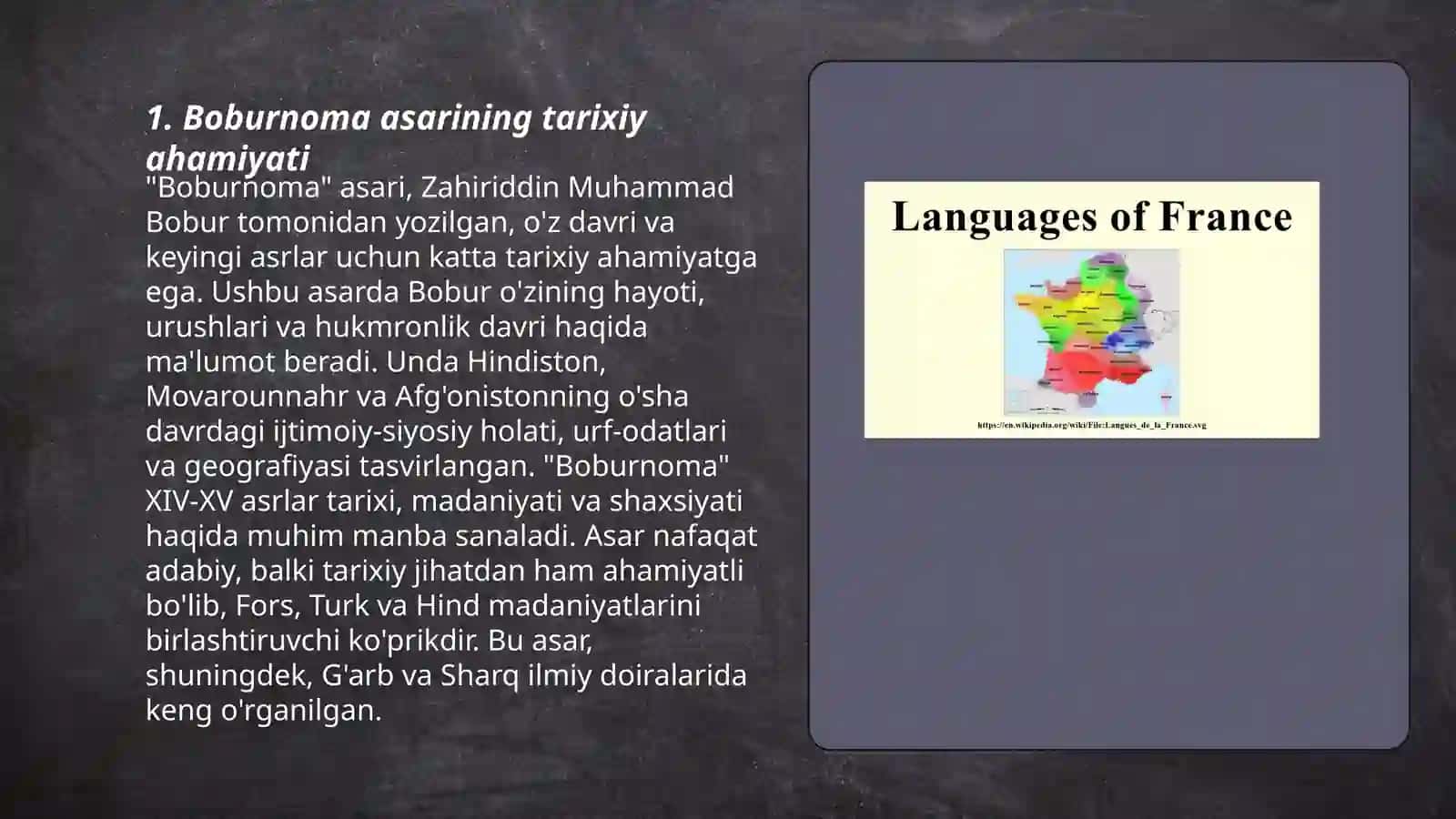 Boburnoma asarinig til xususiyatlari 3