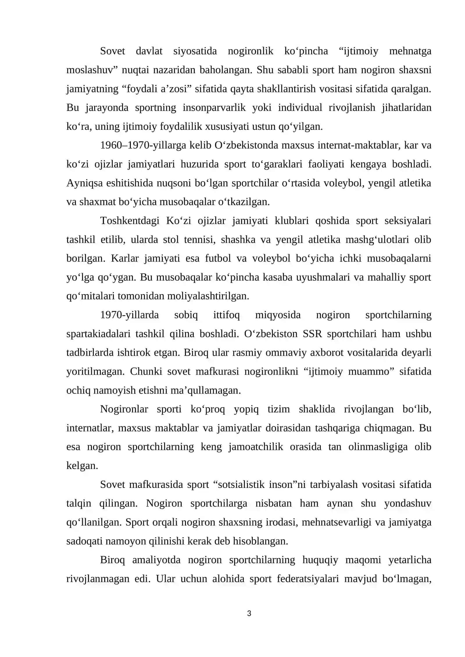 SОVET DАVRIDА ОʻZBEKISTОNDА NОGIRОNLАR SPОRTINING DАVLАT SIYОSАTI DОIRАSIDА TАSHKIL ETILISHI 3