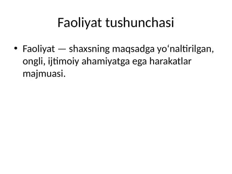 Faoliyat va uning tuzilmasi 3
