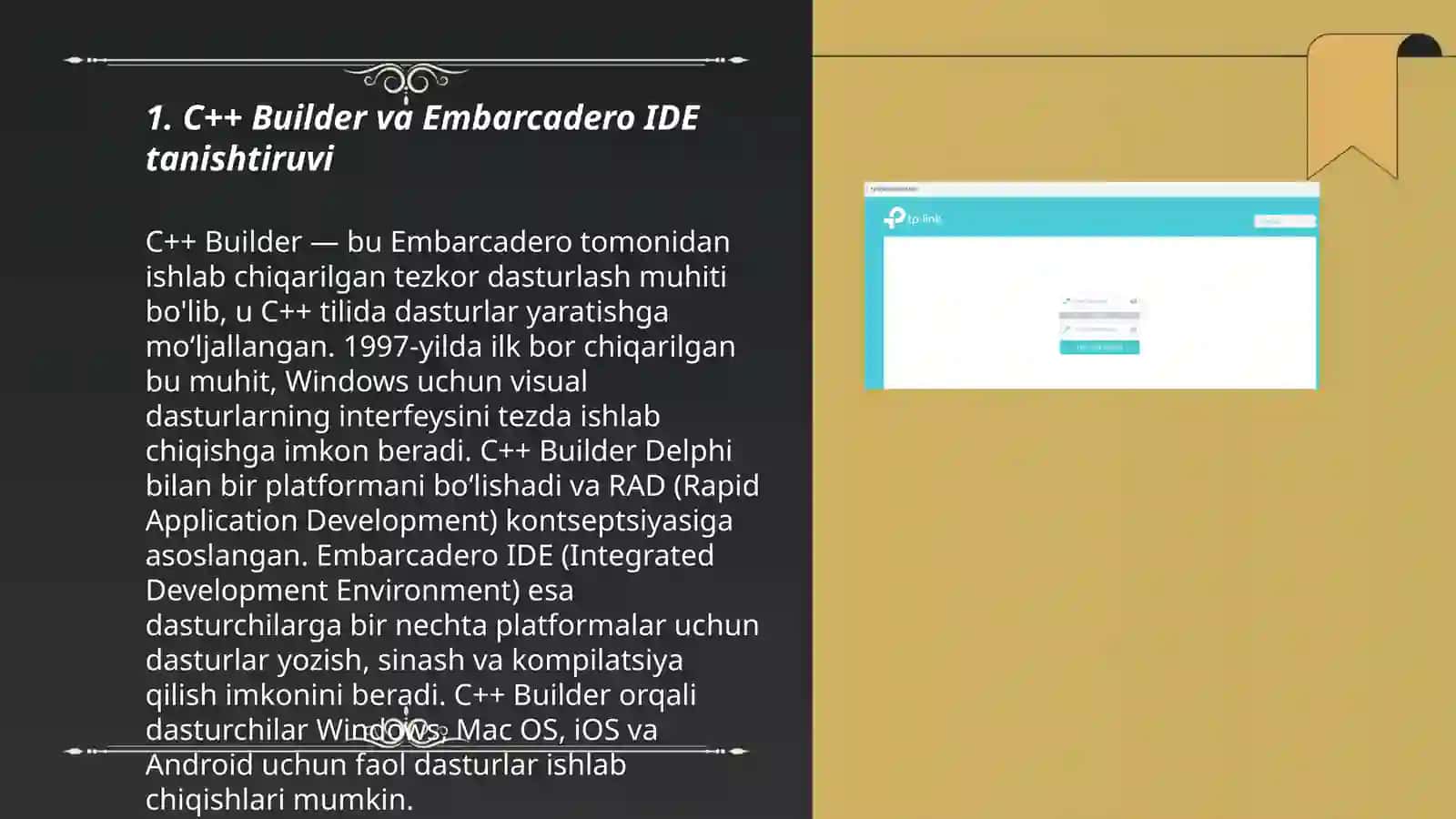 C++ Builder va Embarcadero IDE tanishtiruvi 3