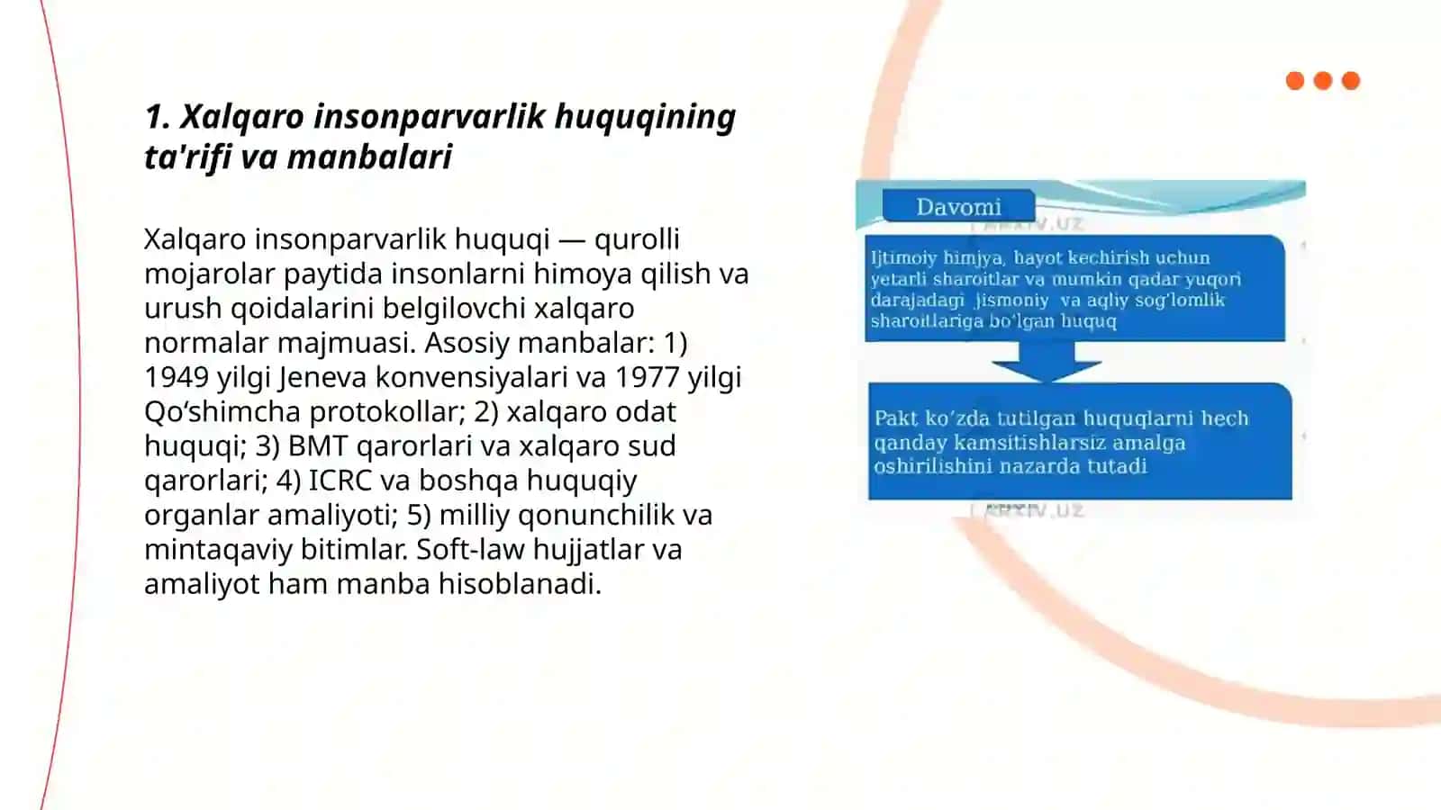 Xalqaro insonparvarlik xuquqining asosiy tushunchalari 3