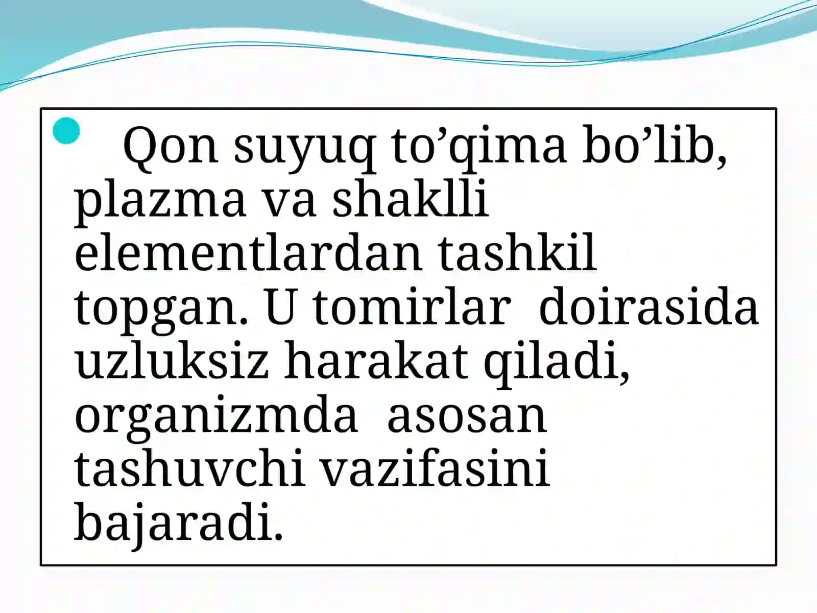 Qonning kislorod va karbonangidrid tashishi 3
