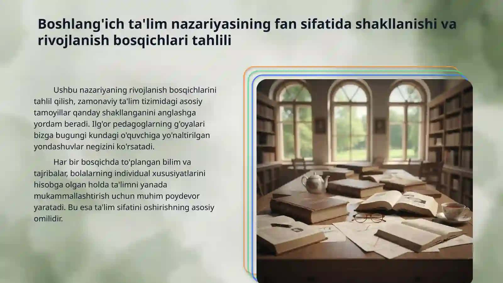 Boshlangʻich taʼlim taʼlim nazariyasi 3