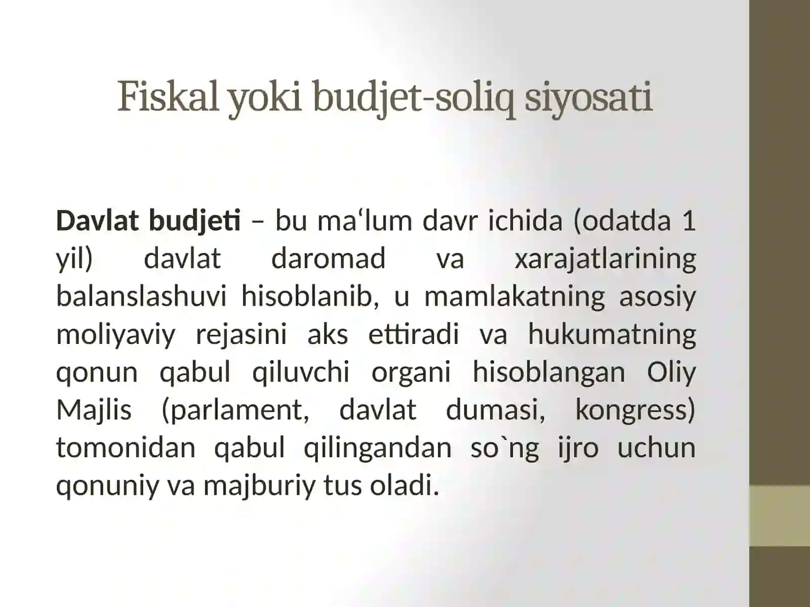 FISKAL HISOBLAR VA ULARNING TAHLILI 3
