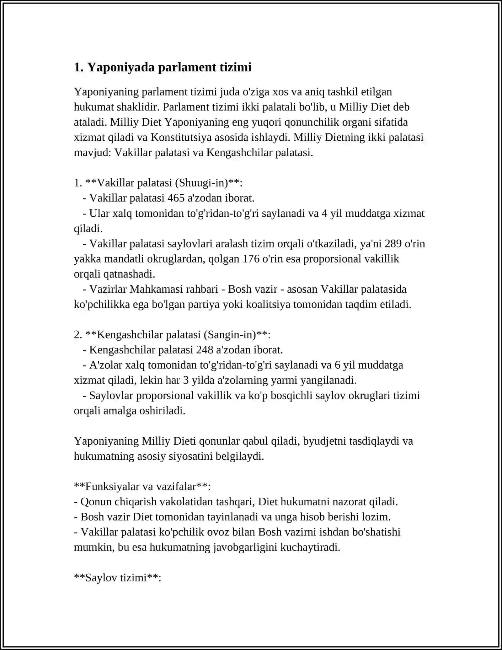 YAPONIYA DAVLATINING SIYOSIY TUZILMASI 3