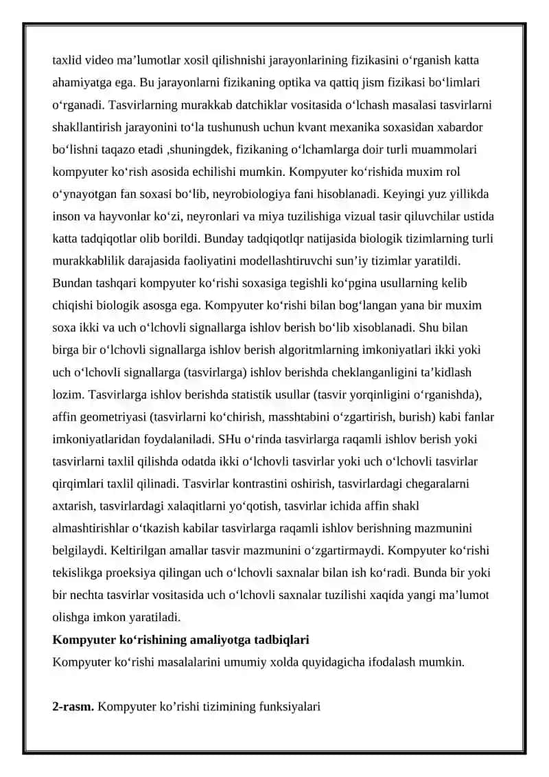 Komputer Vision jarayoni 3