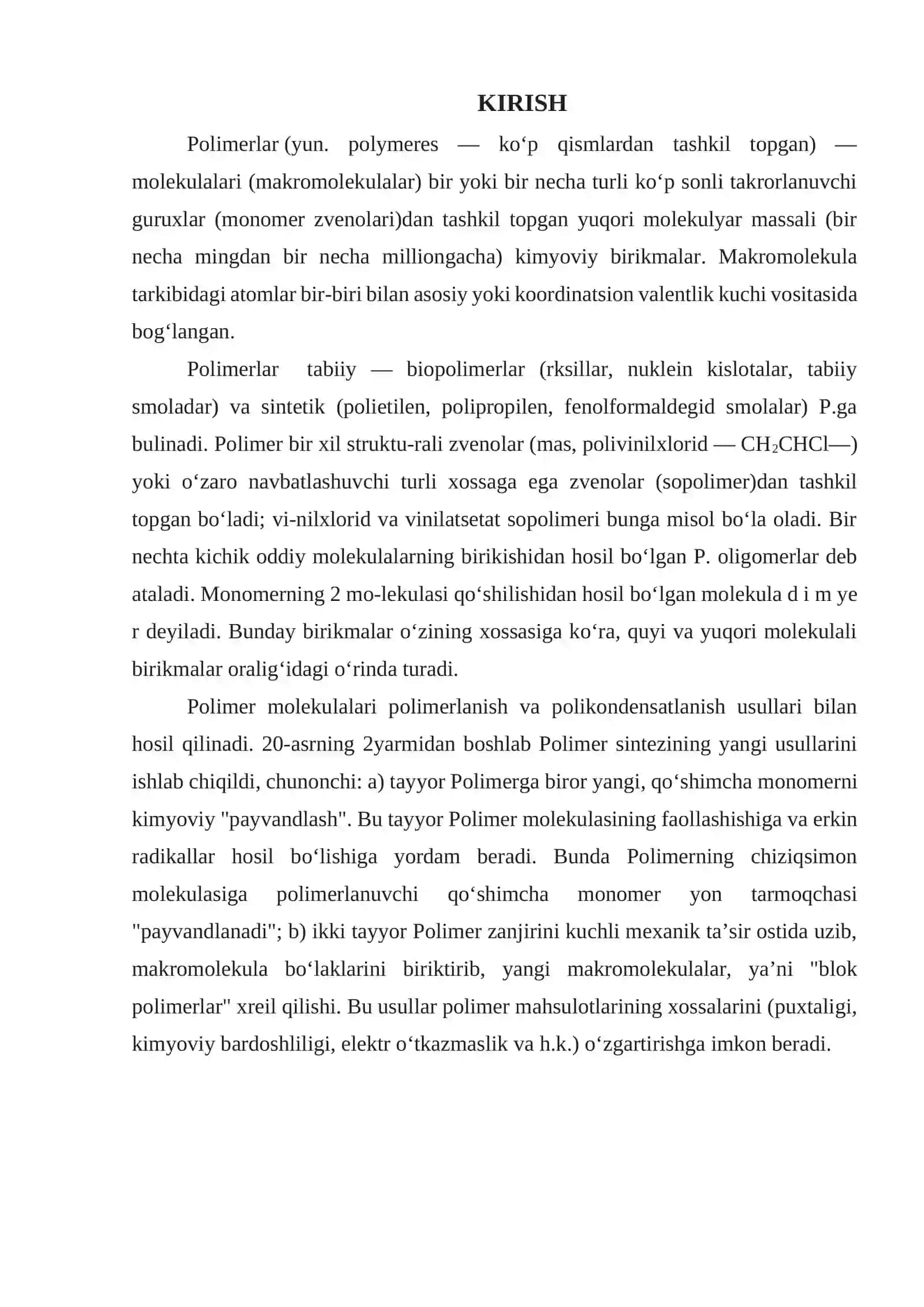 Polimerlarning mexanik mustahkamligi, sudraluvchanligi va uzoq muddatligi 3