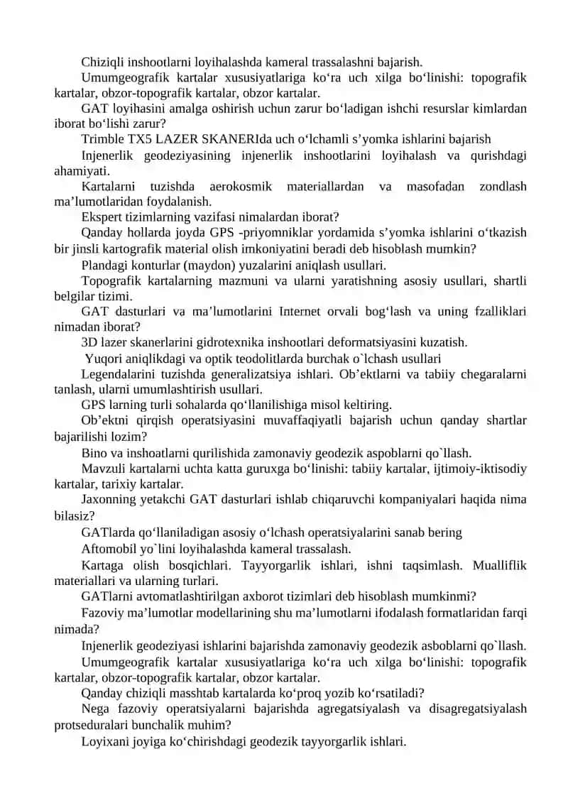 Topografik-geodezik qidiriv ishlari 3