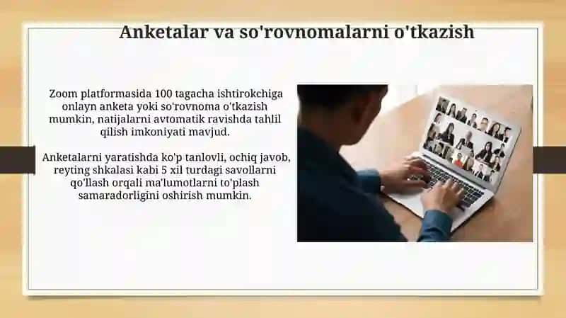 ZOOM platformasida konferensiya yaratish va unga foydalanuvchilarni ulash va boshqarish 3