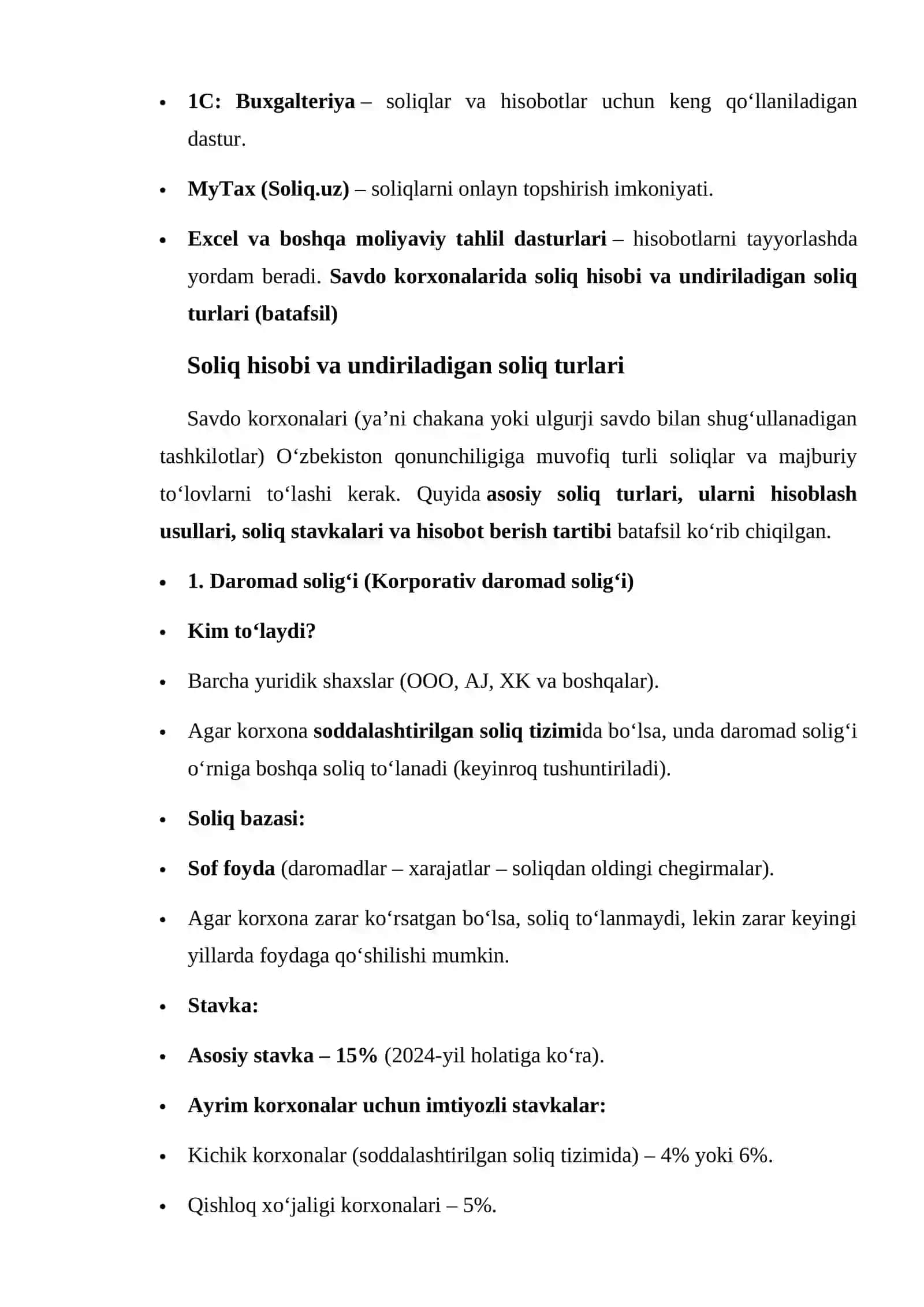 Savdo korxonalarida soliqlar hisobi va moliyaviy hisobot 3
