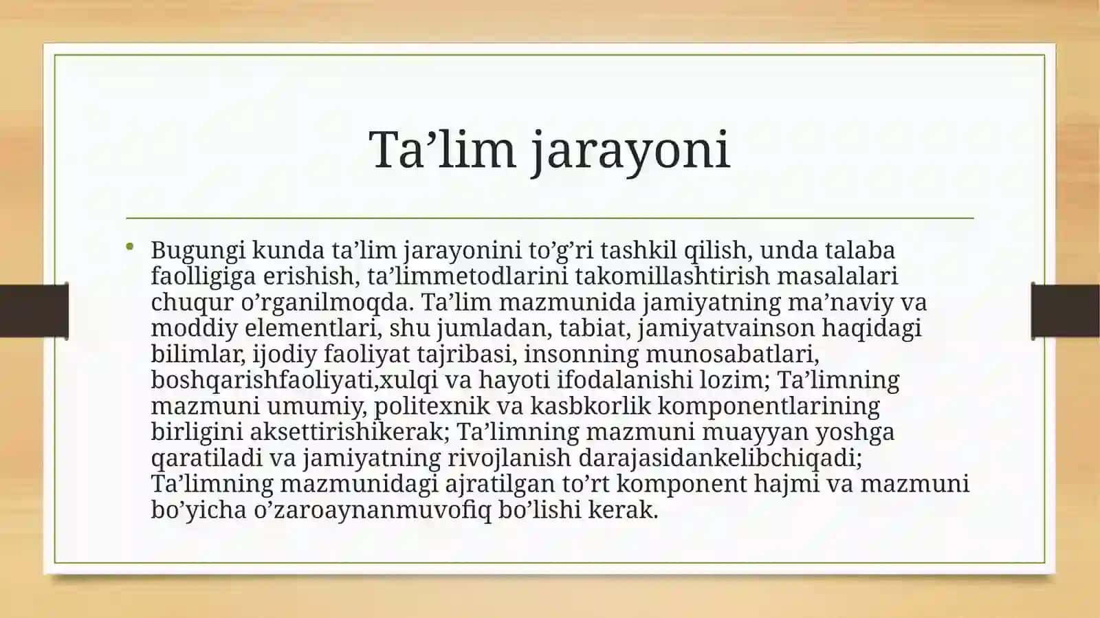 TА’LIM JARAYONING PSIXOLOGIK MAZMUNI TARKIBIY TUZILISHI 3