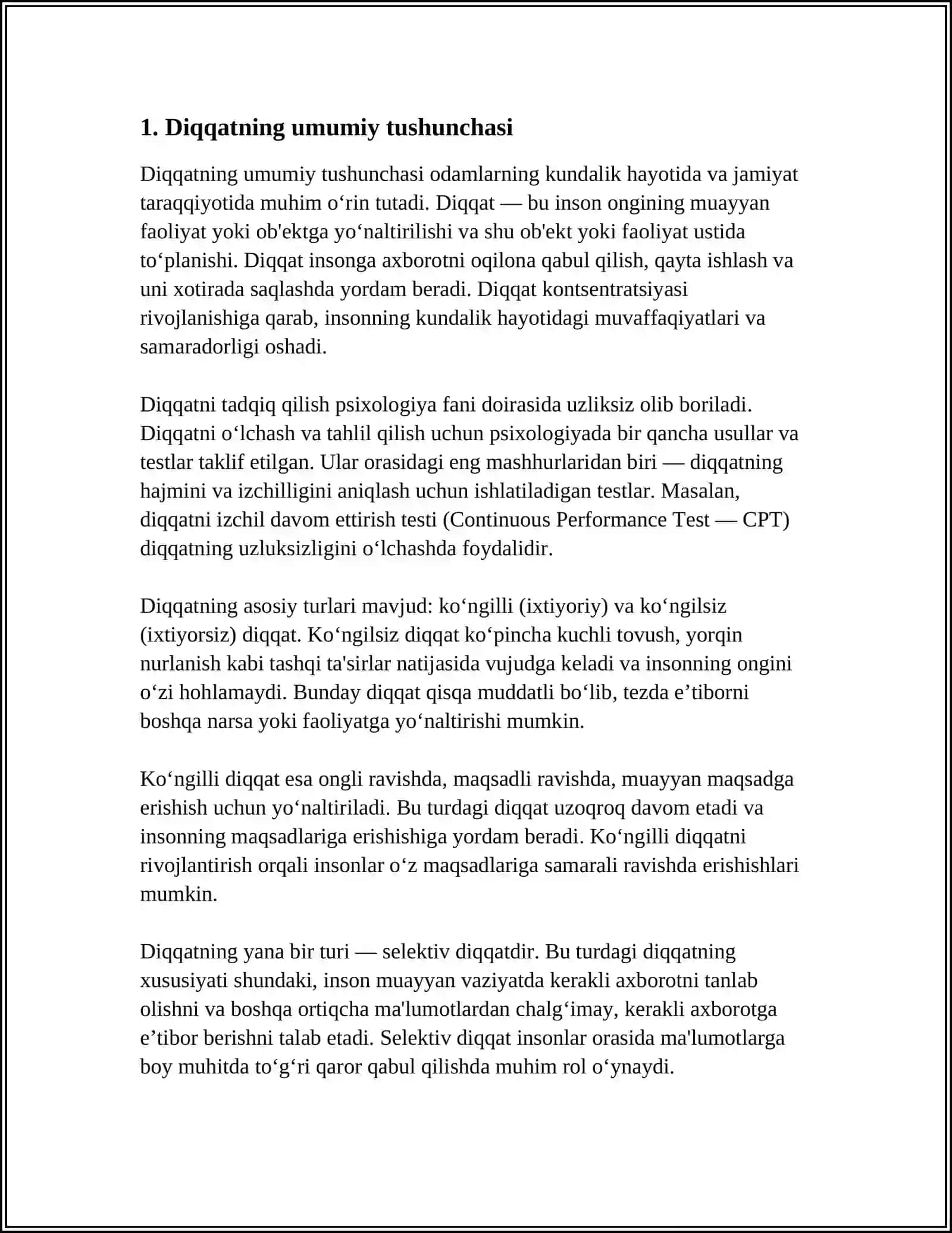 DIQQAT HAQIDA TUSHUNCHA VA UNING NERV-FIZIOLOGIK ASOSLARI 3