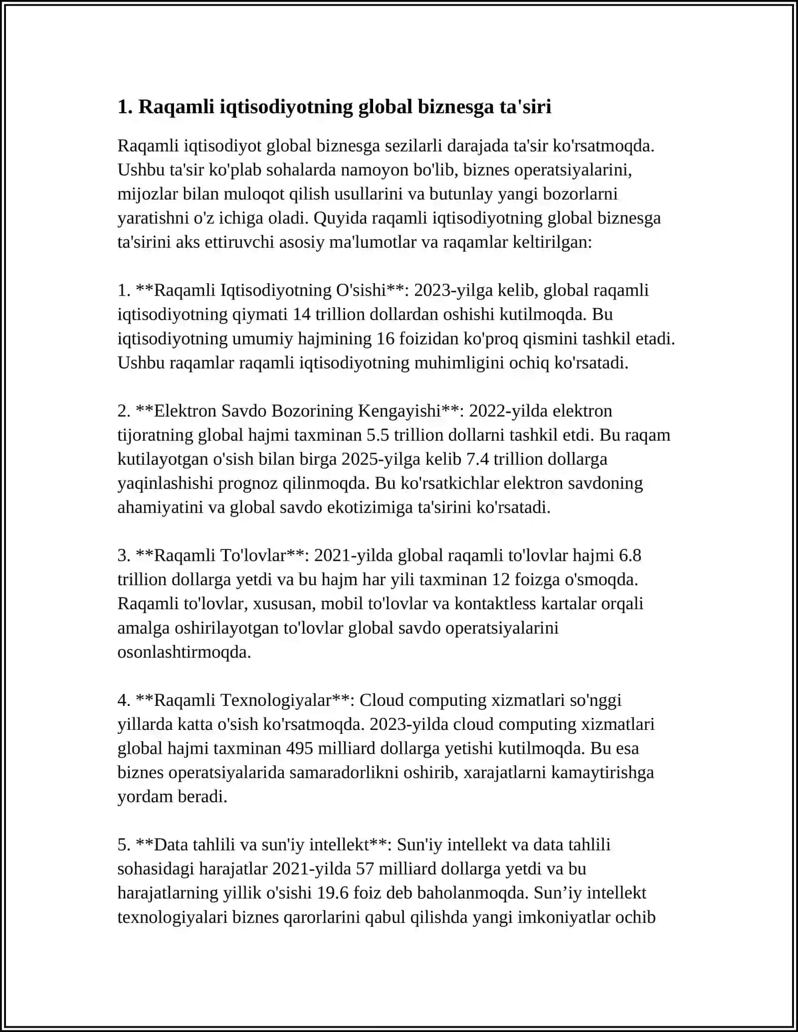 GLOBAL IQTISODIYOTDA BIZNES 3