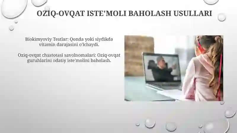 Vitaminlarni baholashning amaliy qo'llanilishi 3