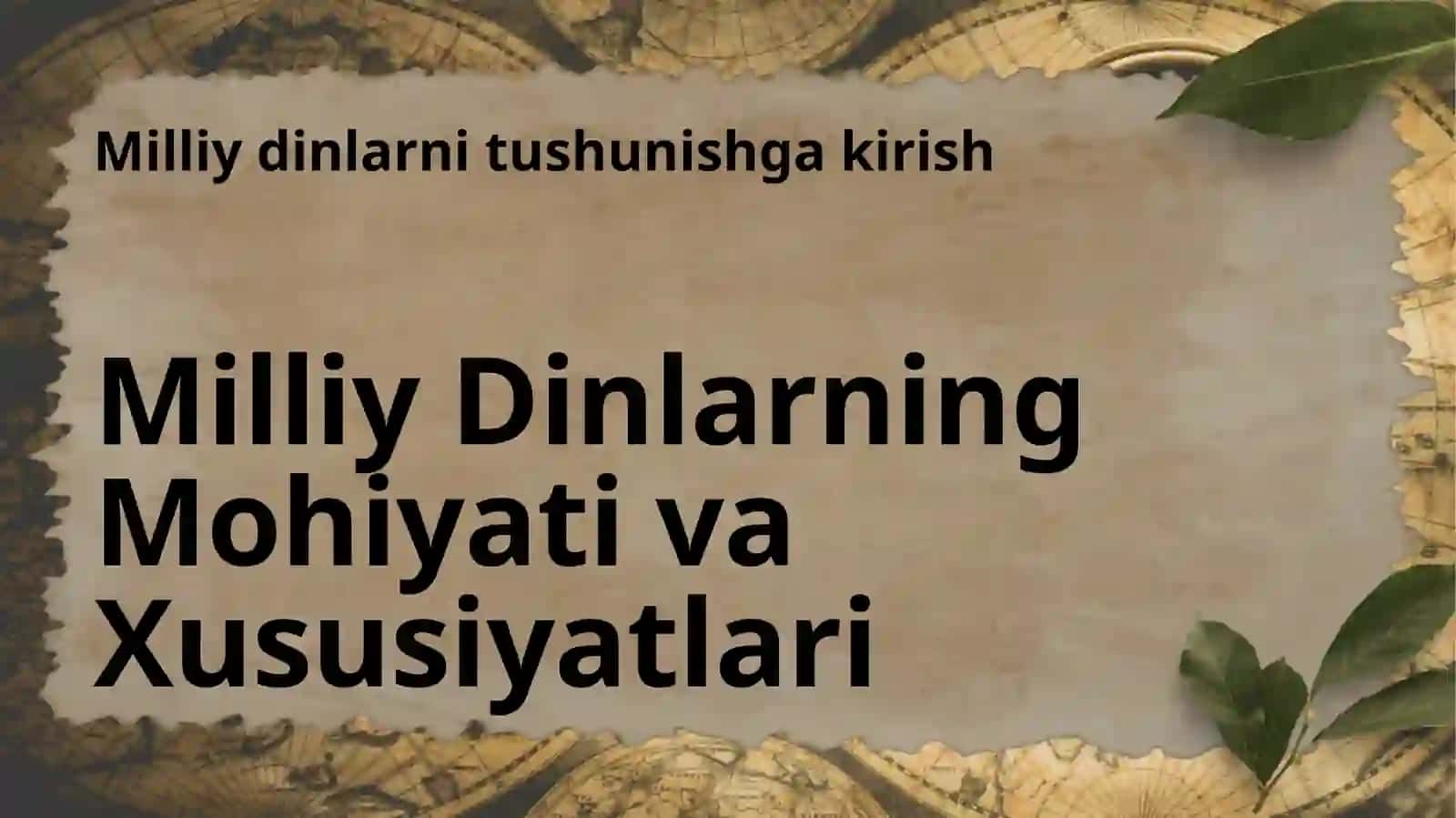 Milliy Dinlar 3