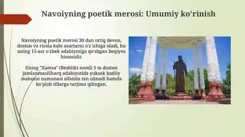 Navoiy poetikasi haqida umumiy ma'lumot 3