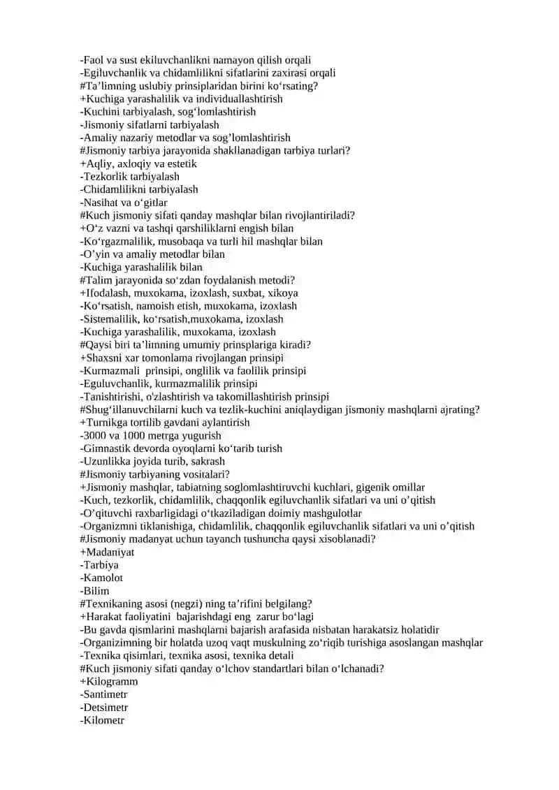 Jismoniy tarbiya nazariyasi va metodikasi fani qaysi fan negizida paydo bo‘ldi? 3