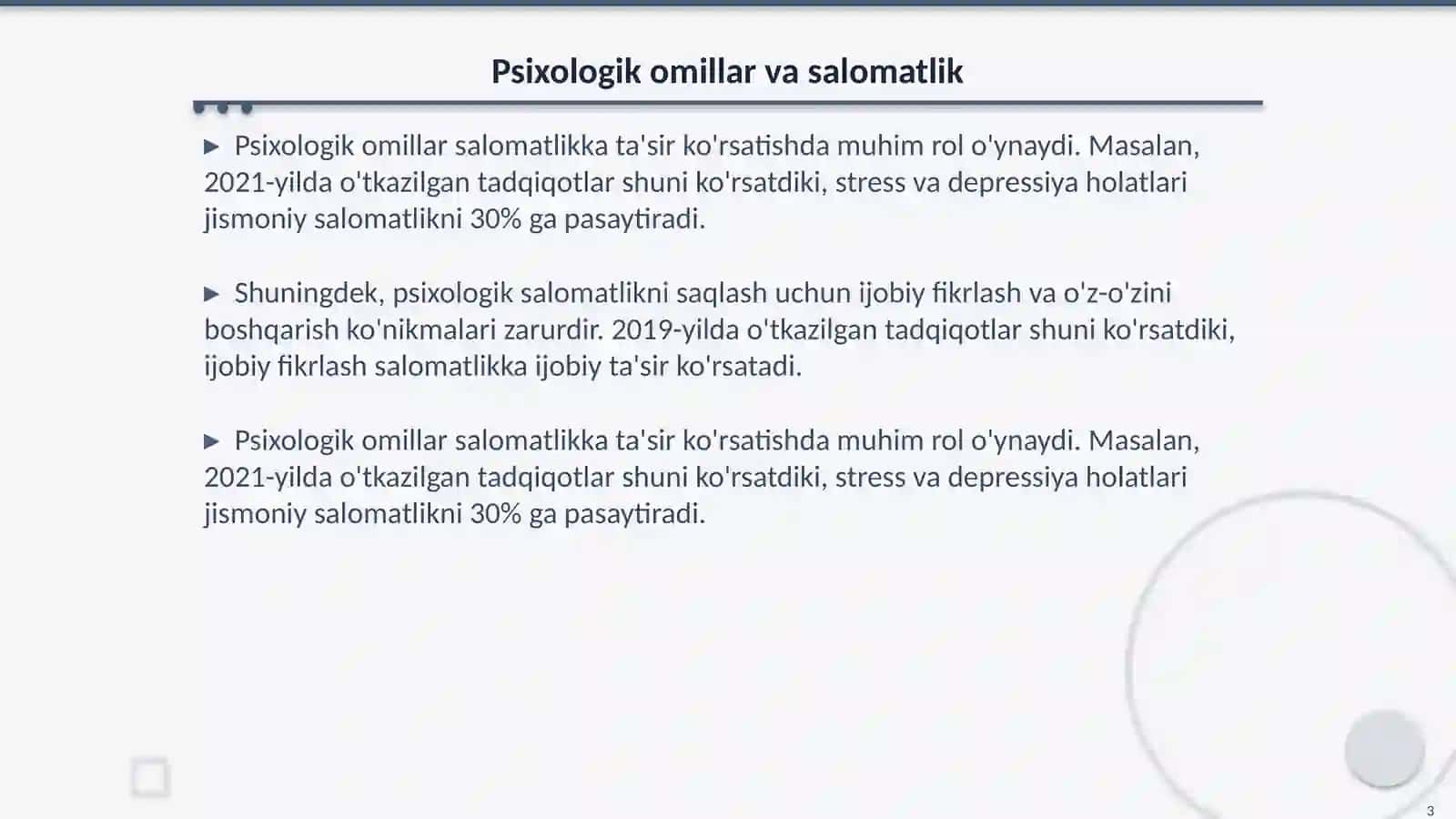 Salomatlikni ta’minlovchi zarur psixalogik-pedagogik omillar 3