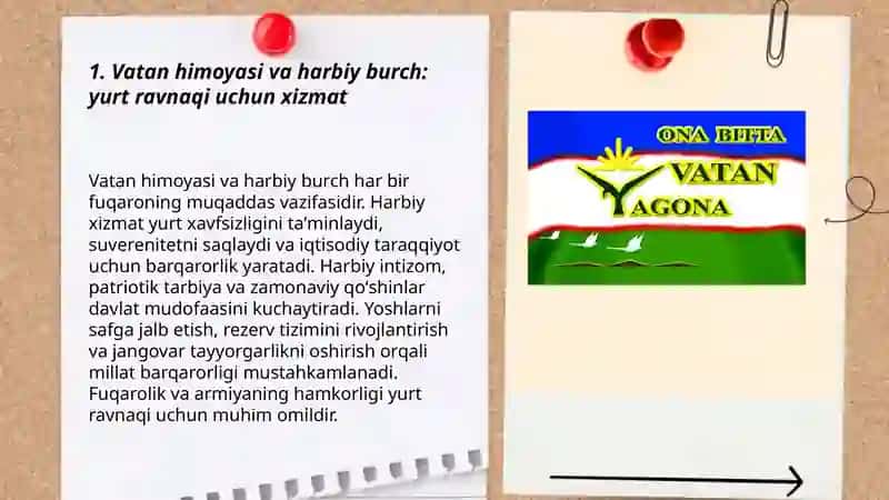 Vatan himoyasi va harbiy burch: yurt ravnaqi uchun xizmat 3