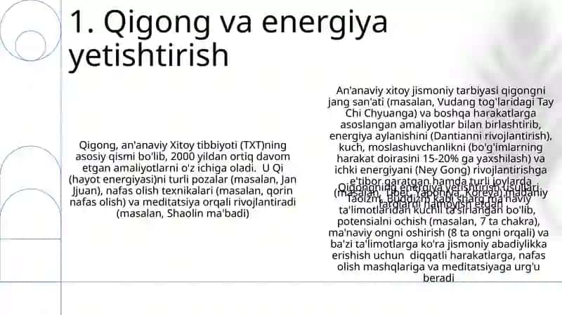 Qigong va energiya yetishtirish 3