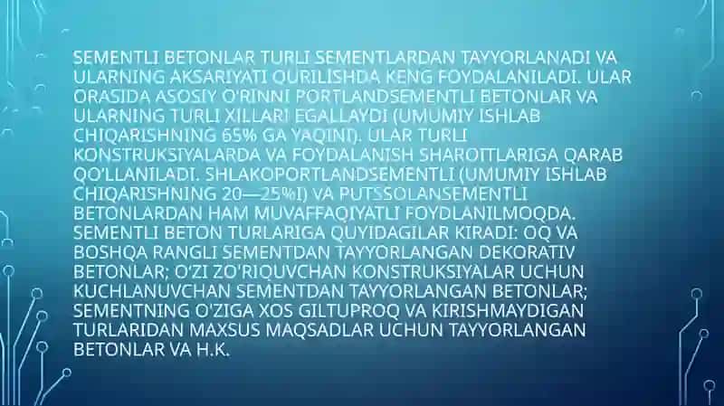 sementli beton buyumlarini ishlab chiqarish texnologiyasidagi kamchiliklar 3