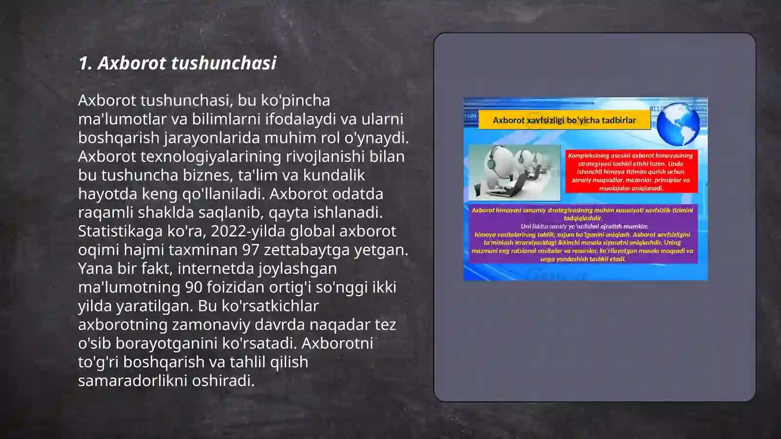 Axborot texnalogiyalarining asosoy tushunchalari 3