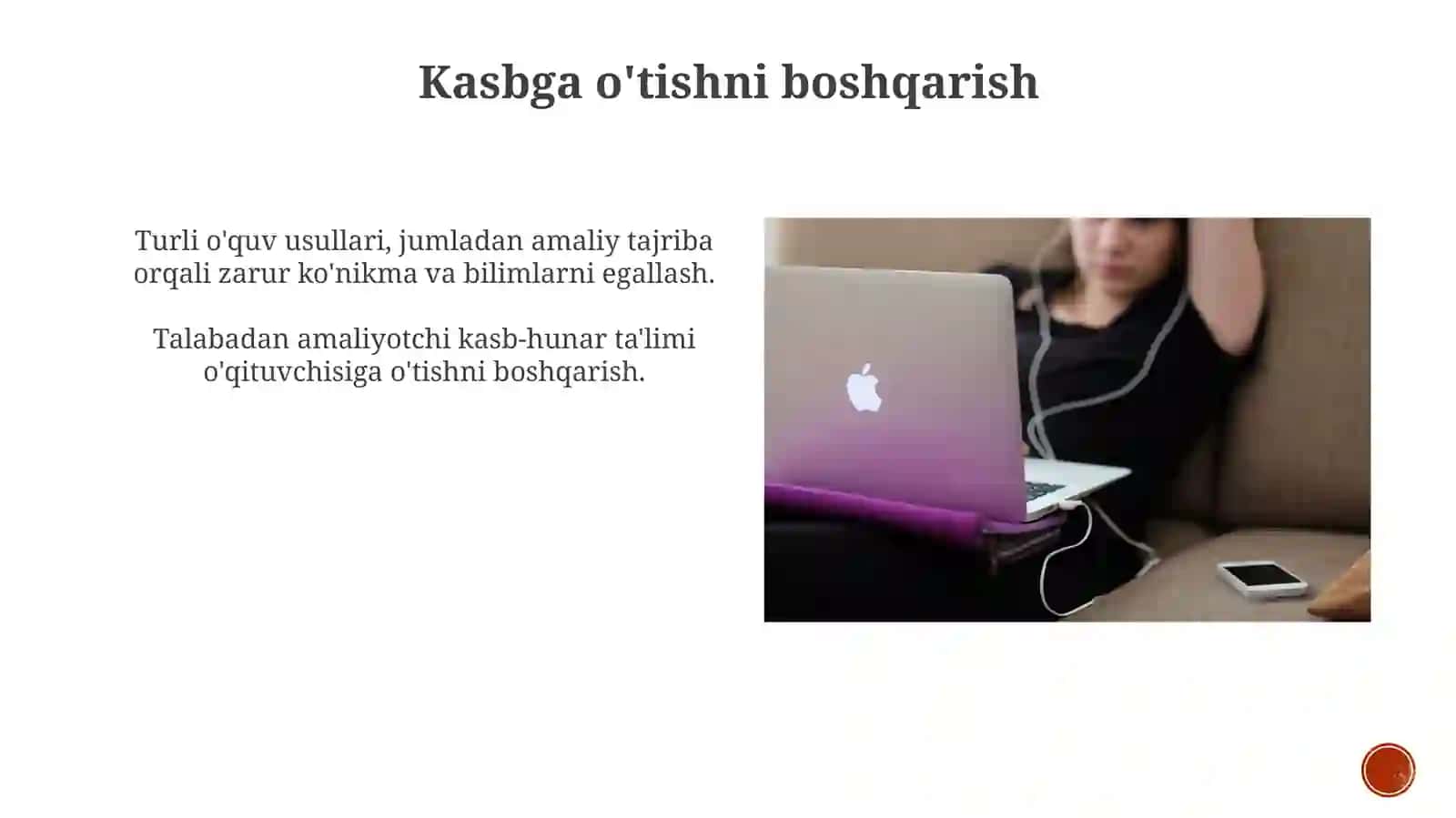 Kasb Egallash Jarayonini Boshqarish 3