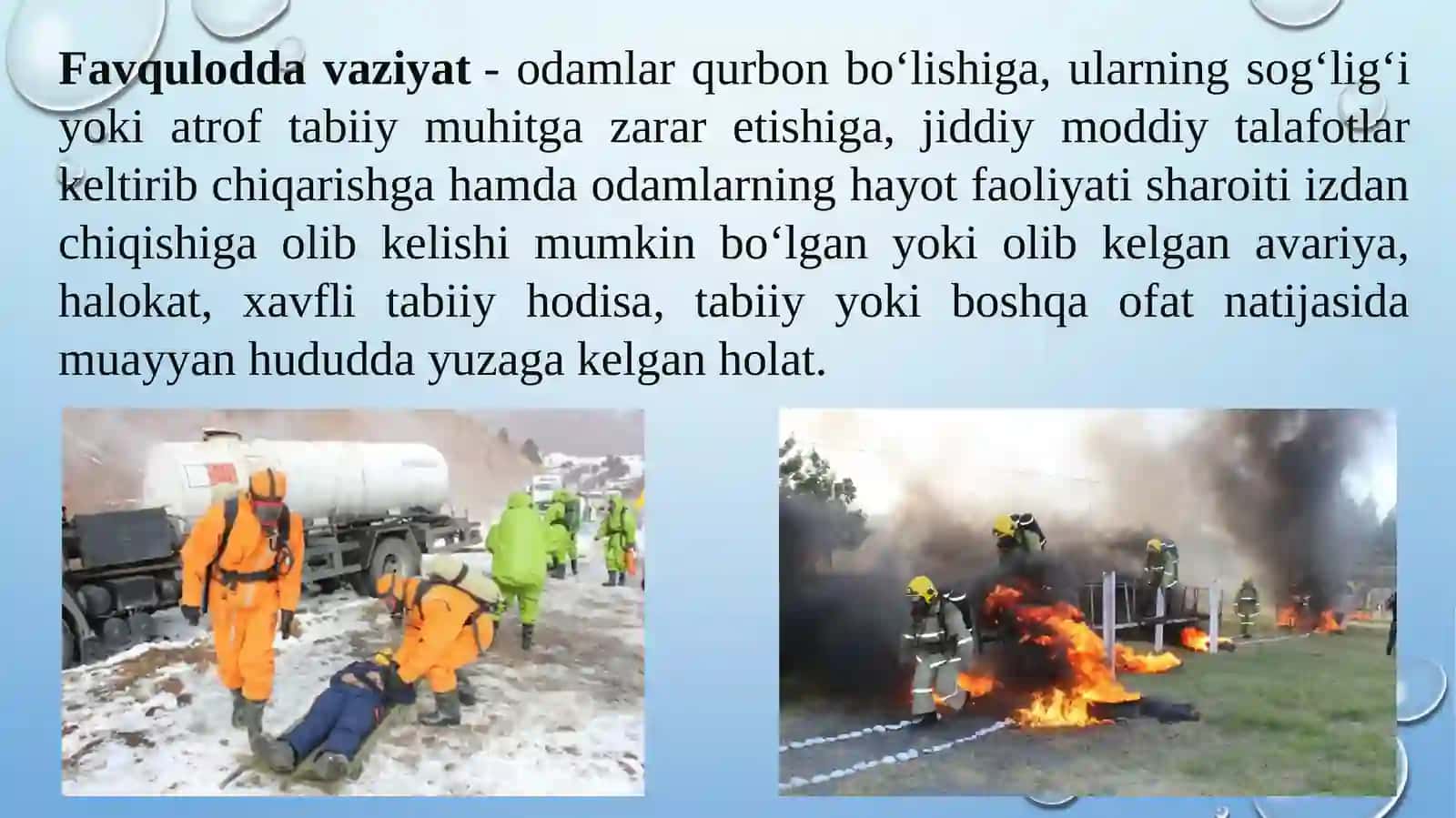 Mavzu: Favqulotdavaziyatlar, ularning turlari va xususiyatlari 3