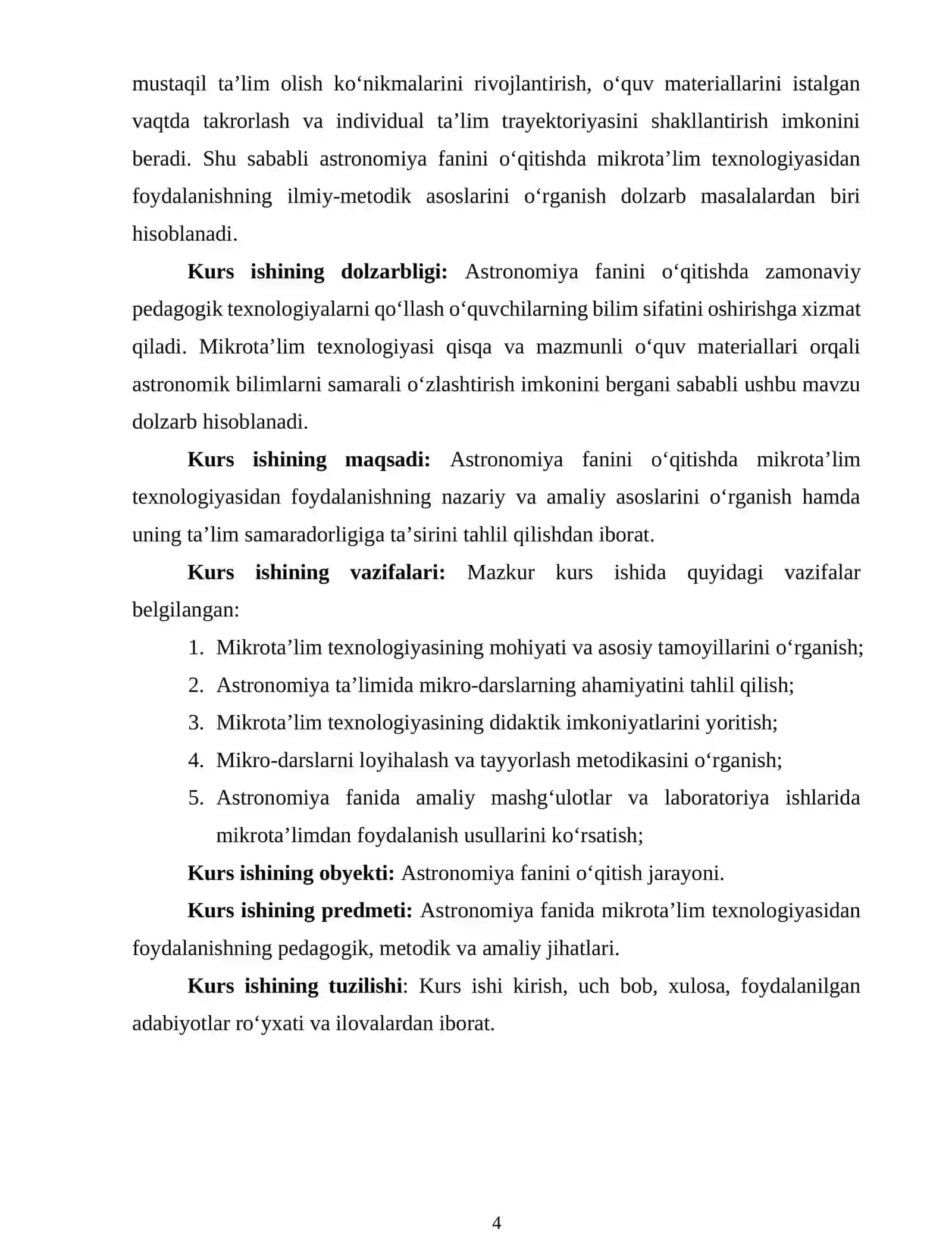 BOB. MIKROTA’LIM TEXNOLOGIYASINING NAZARIY ASOSLARI VA ASTRONOMIYA TA’LIMIDAGI O‘RNI 3