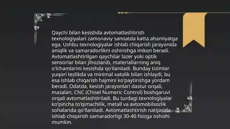 Metallni kesishda avtomatik nazorat tizimi 3